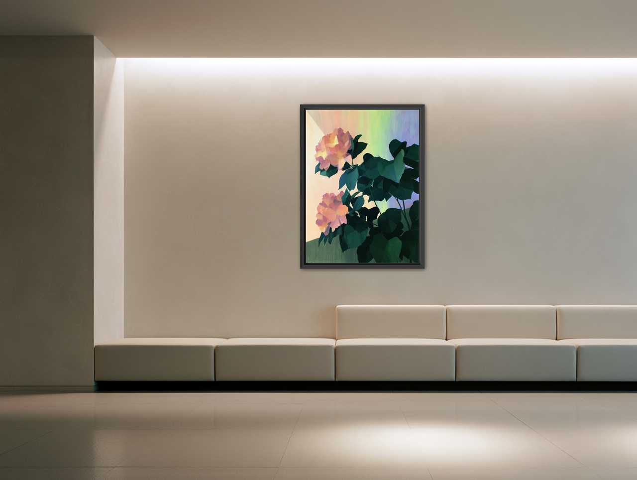 Roses against a pastel sky room view