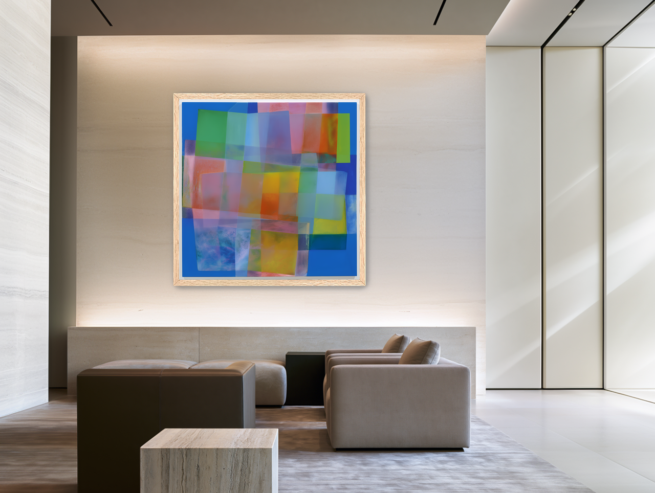 Soft blocks within blue edge room view