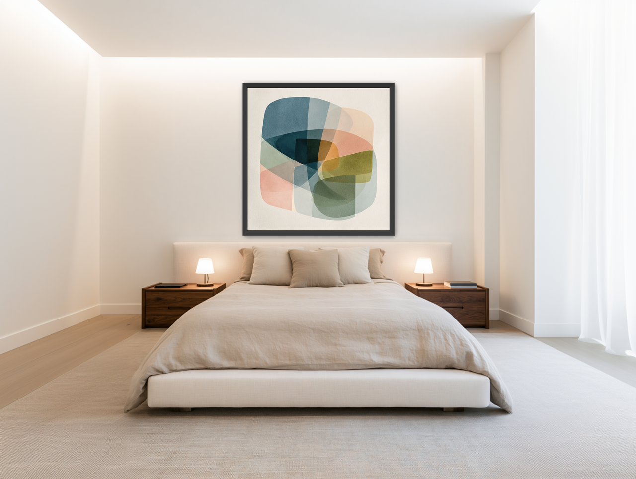 Soft layers within a square room view