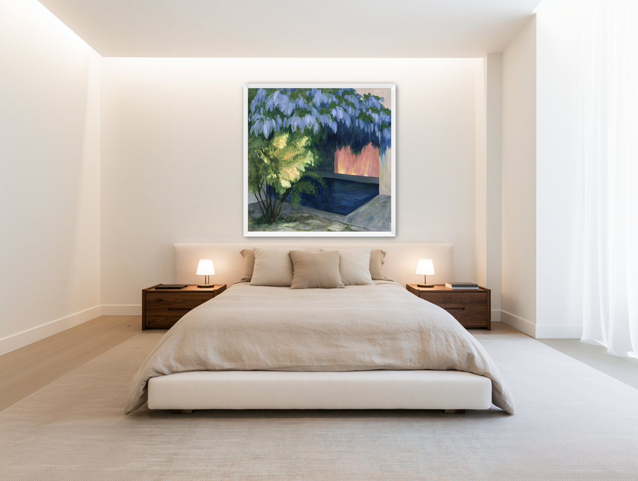 Warm door in the water room view