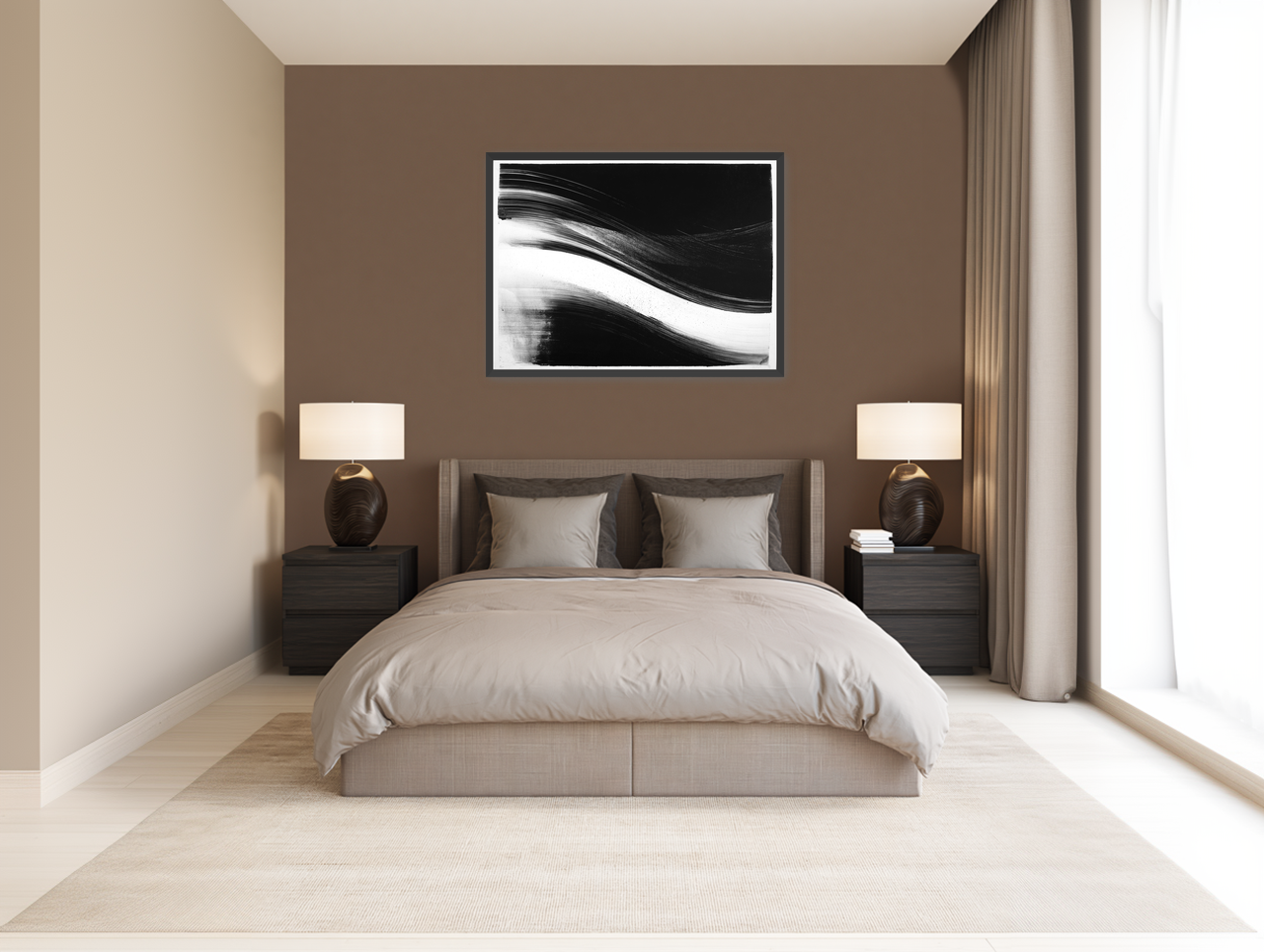 Pressure across a white band room view
