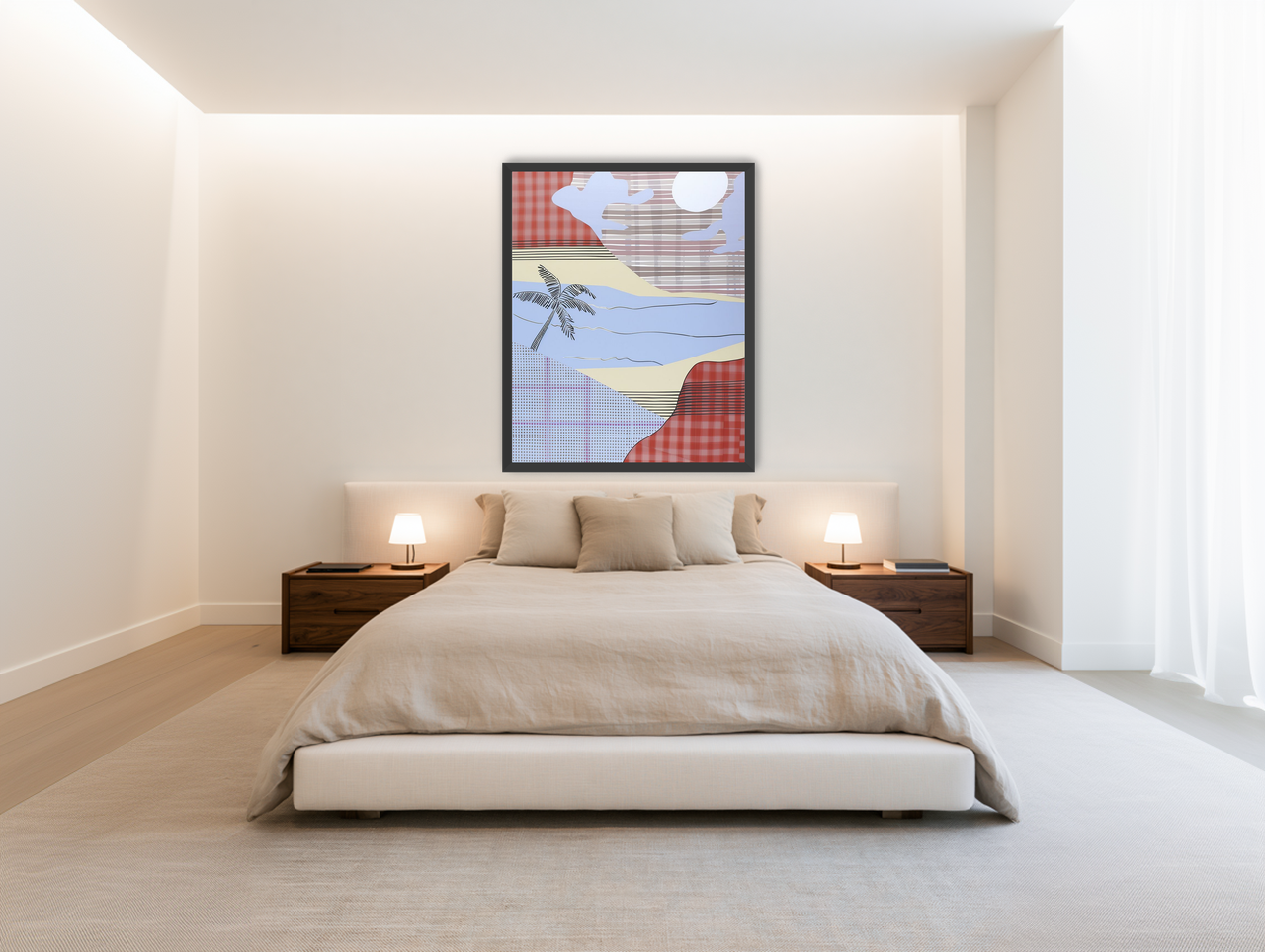 Striped sky over the beach room view