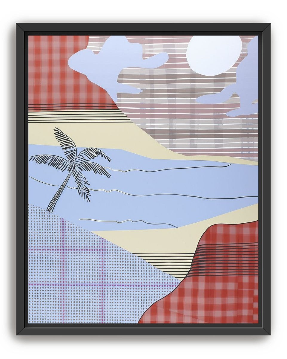 Striped sky over the beach