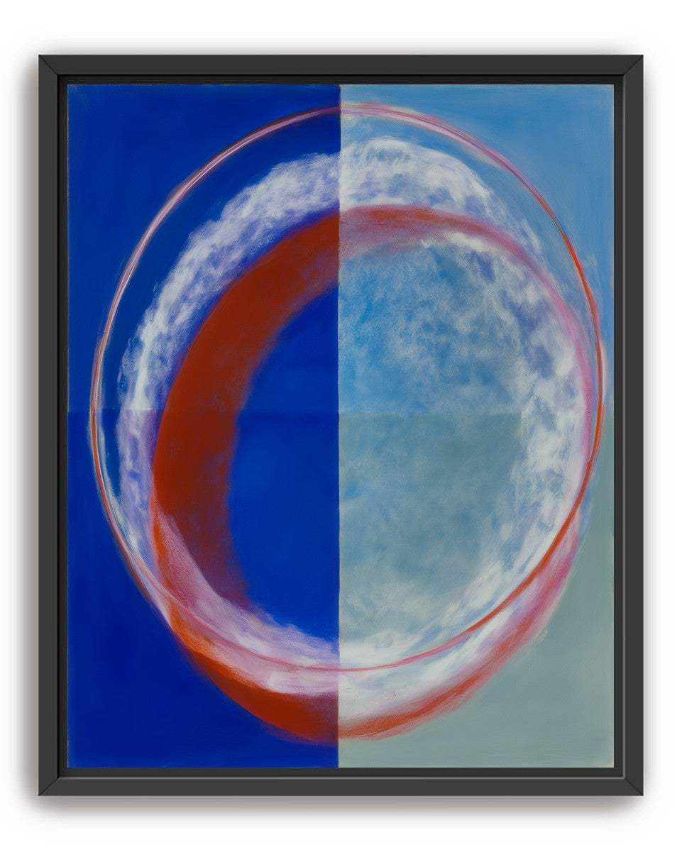 Red rim on divided blue