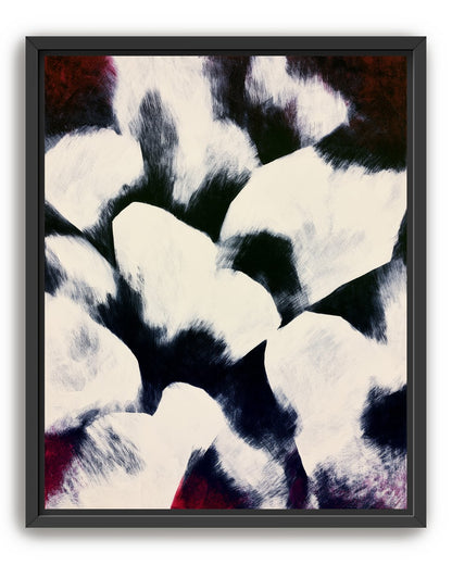 White blocks among dark ground