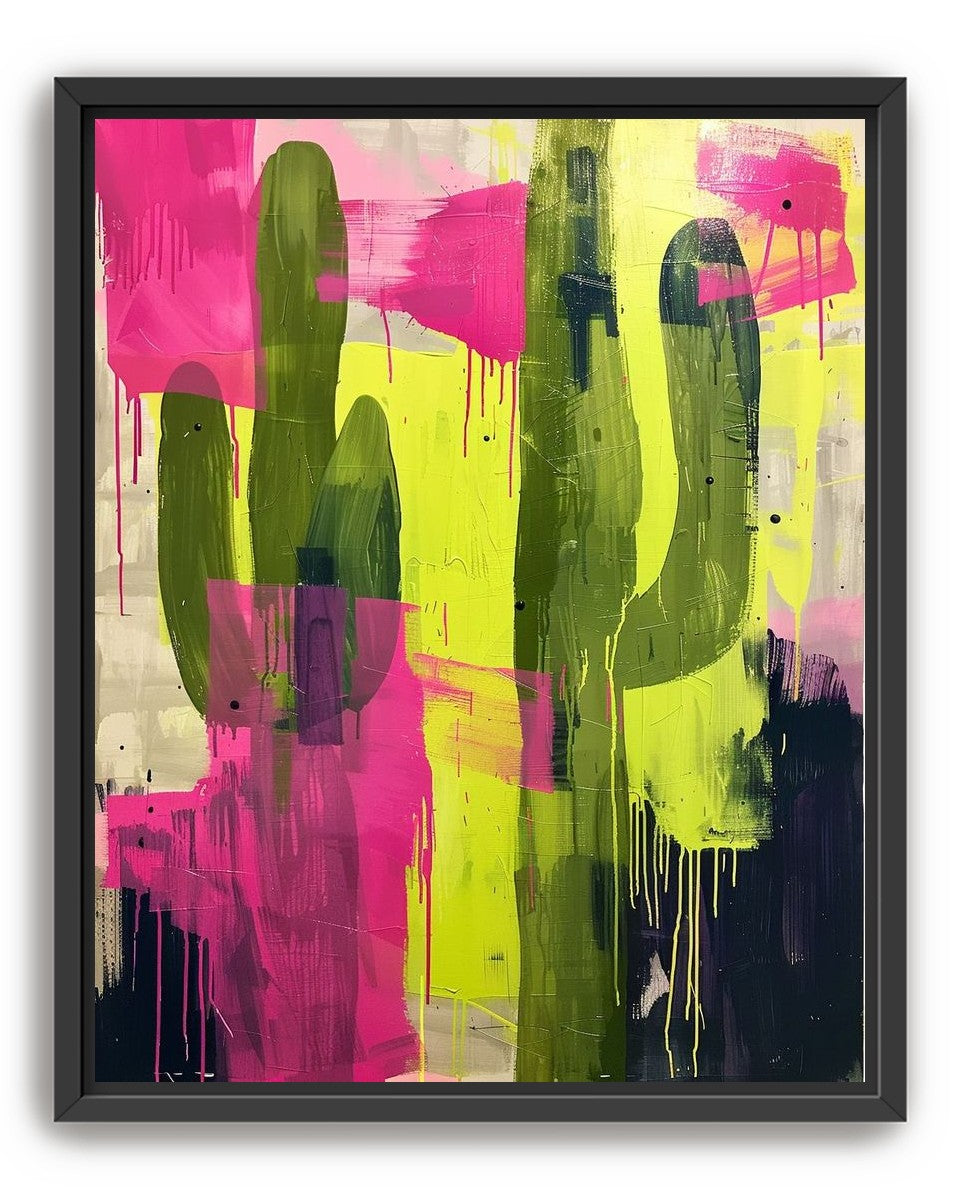 Dark columns within neon wash