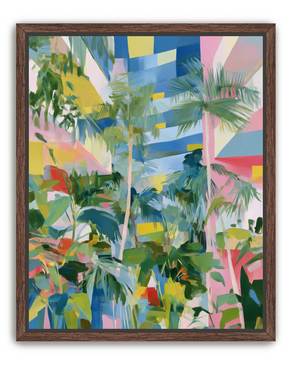 Palm shadows on color fields