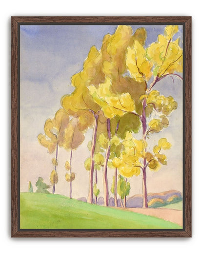 Yellow crowns on the hill