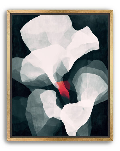 Red wedge among pale layers