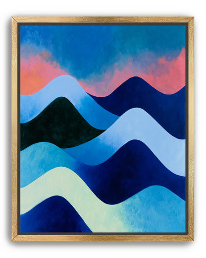 Layered blue hills at dusk