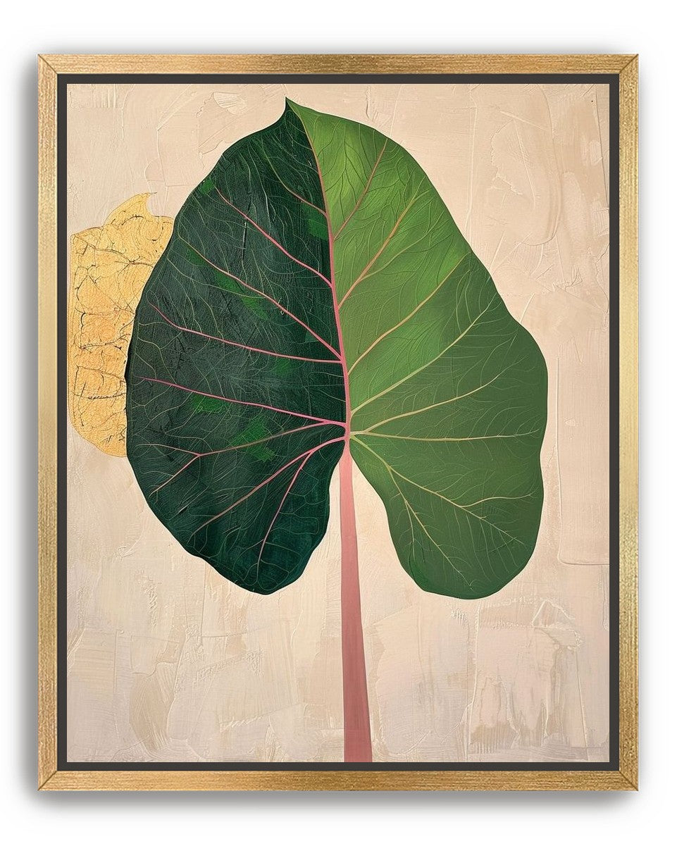 Split green leaf portrait