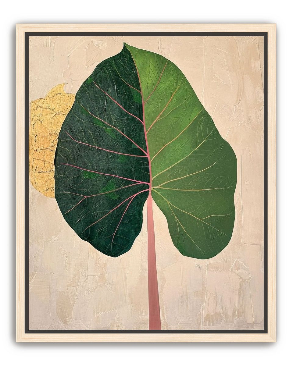 Split green leaf portrait