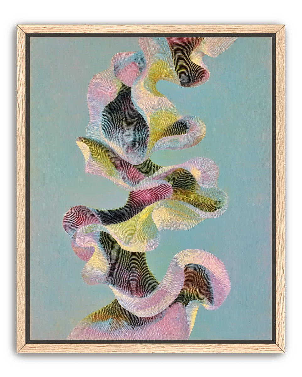 Folded ribbons in suspension