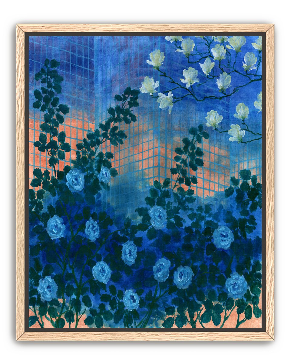 Roses climbing the grid