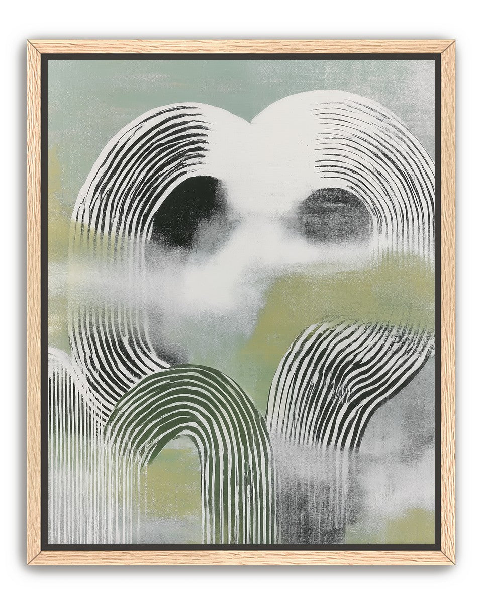 Black arcs in green haze