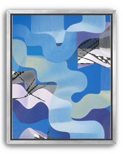 Waves within blue blocks