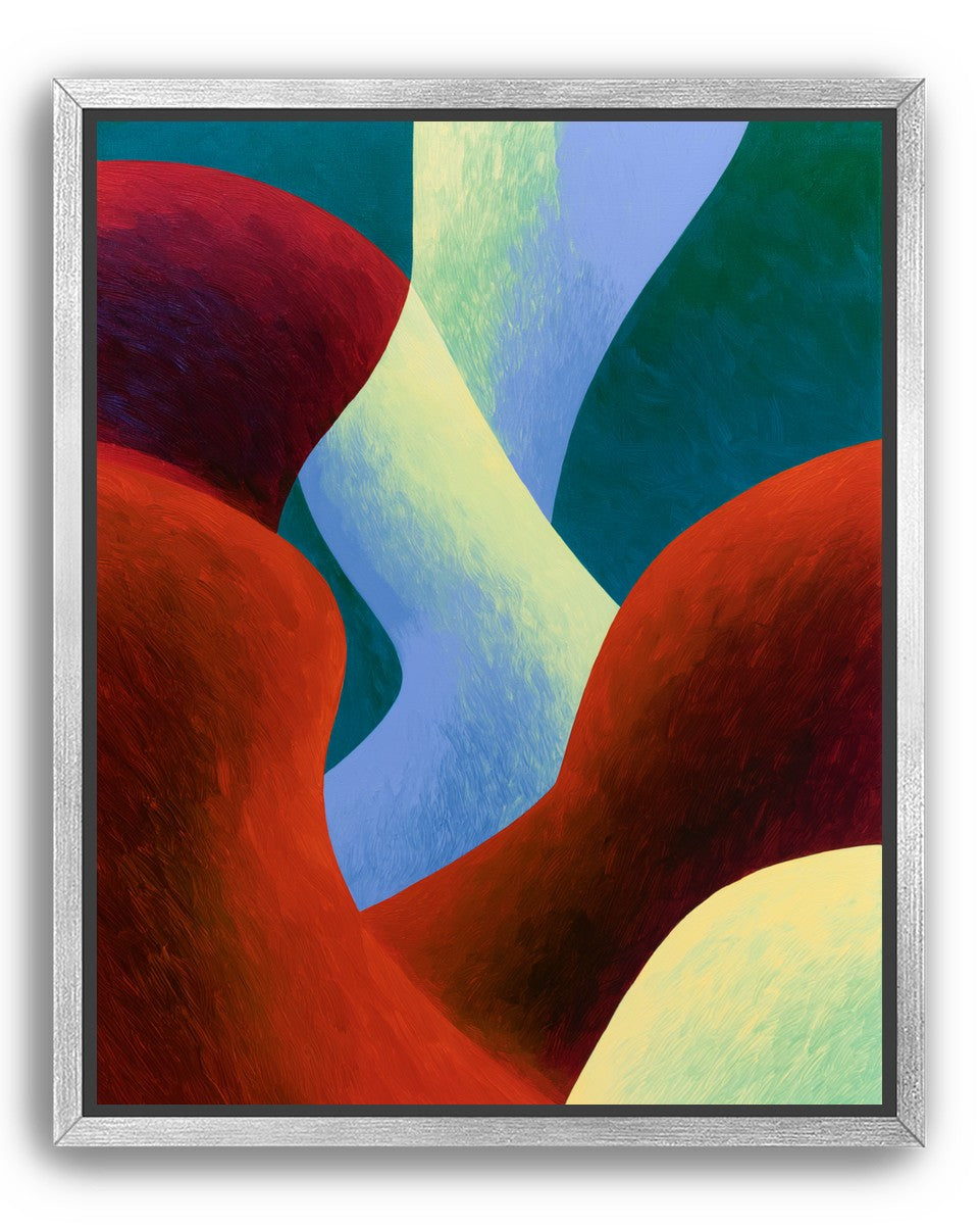 Curved bands in thick paint