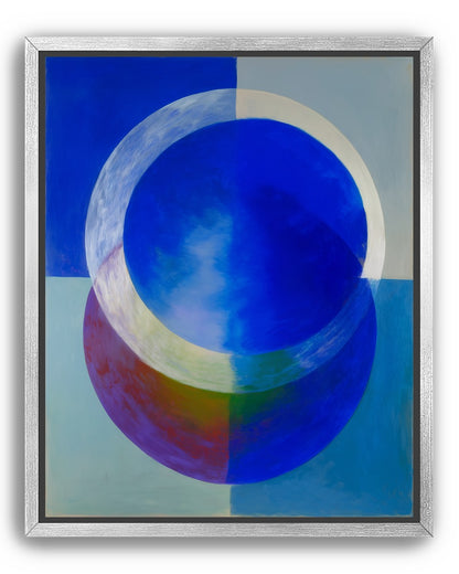 Pale arc across blue circle