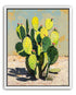 Yellow light on cactus pads