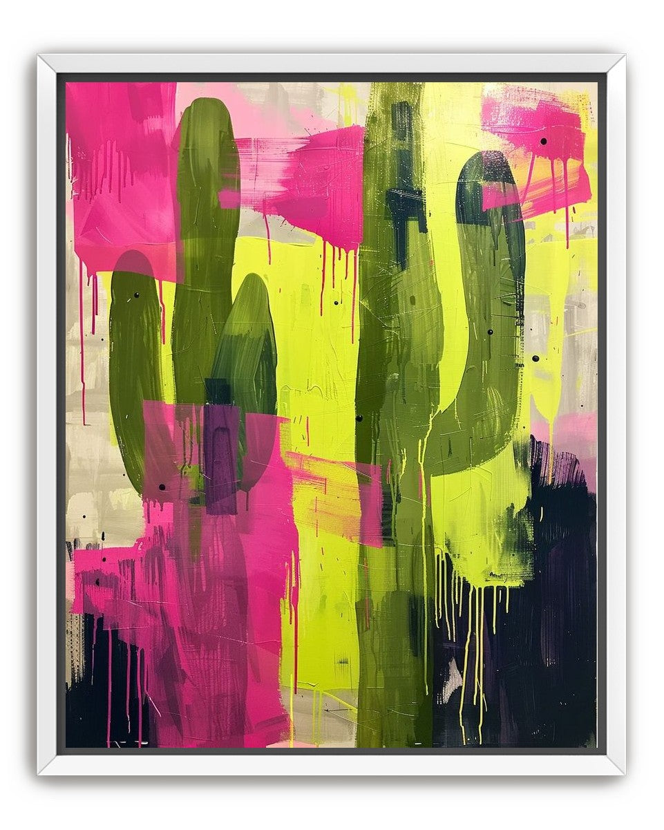Dark columns within neon wash