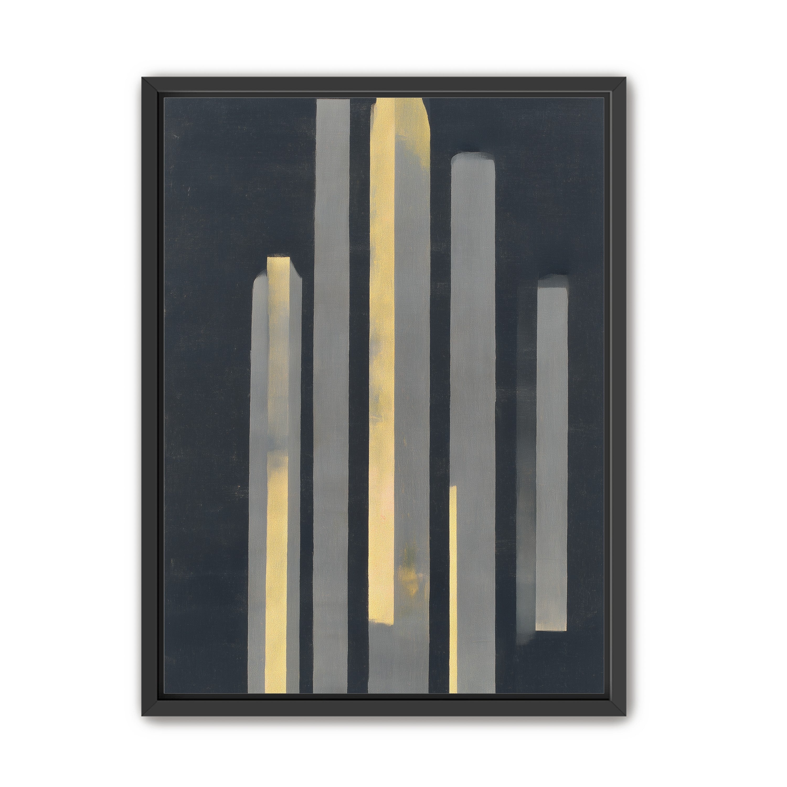 Yellow seeping through gray bars