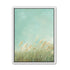 Turquoise sky over pale grass