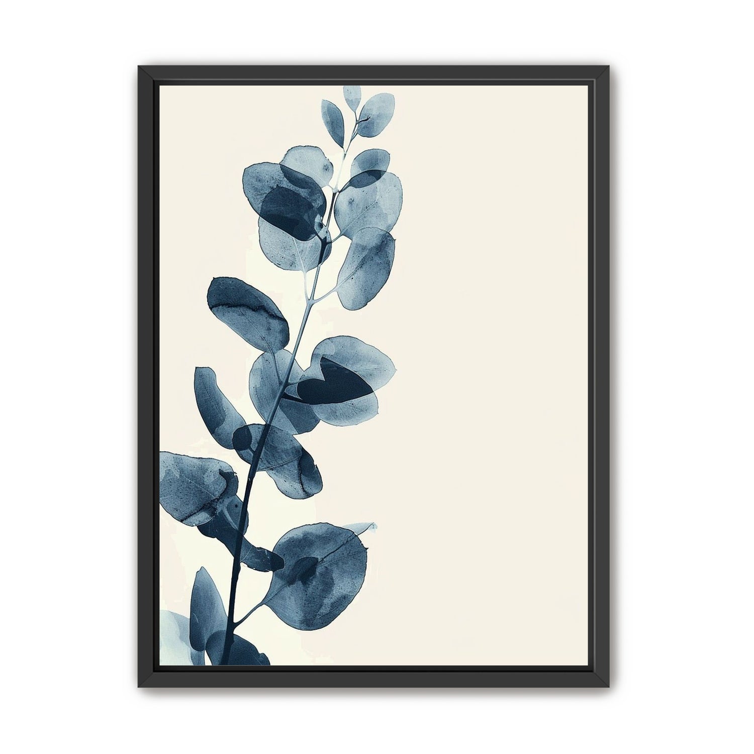 Blue leaves on pale air