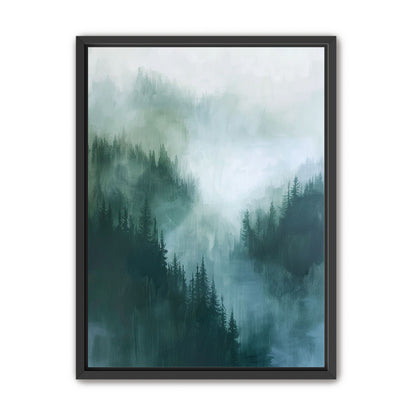 Mist caught in the pines