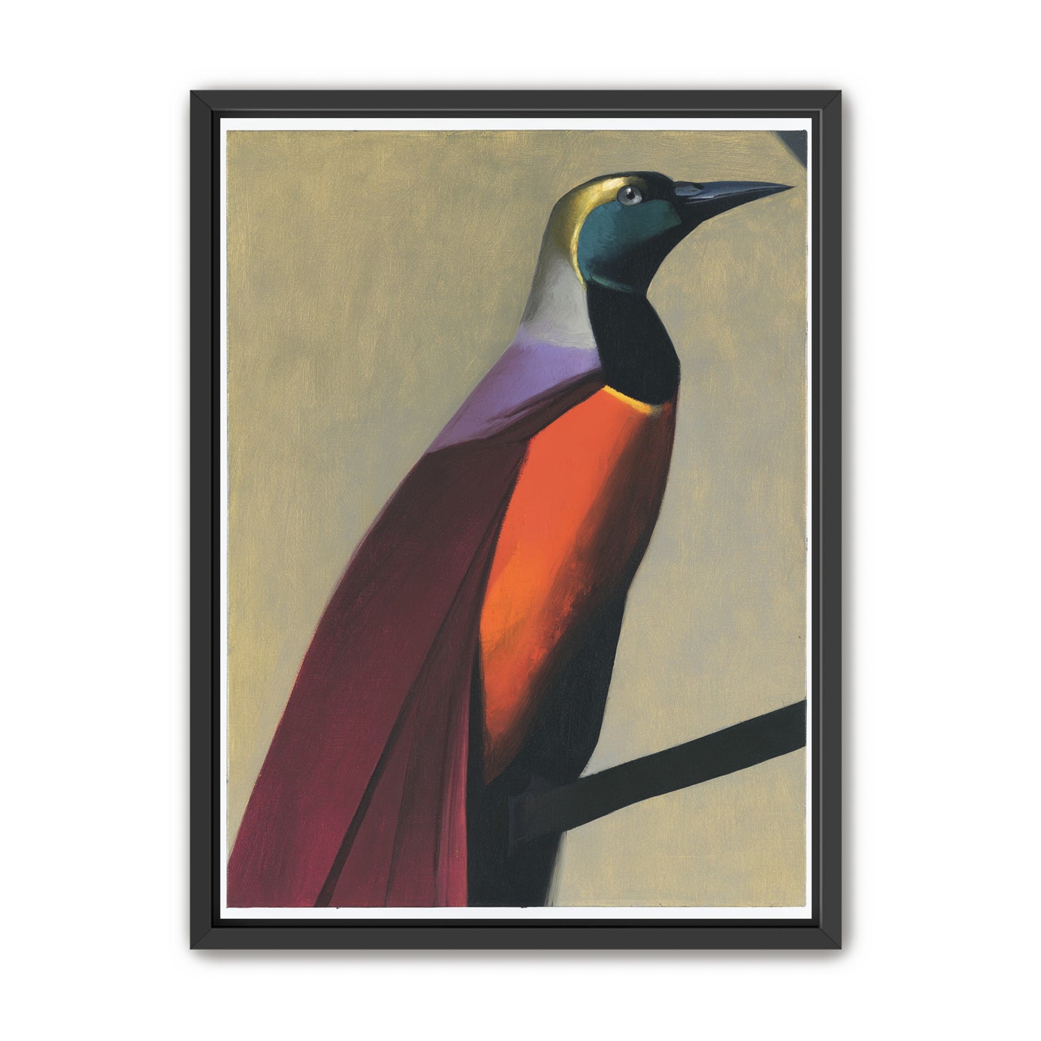 Bright bird on a branch