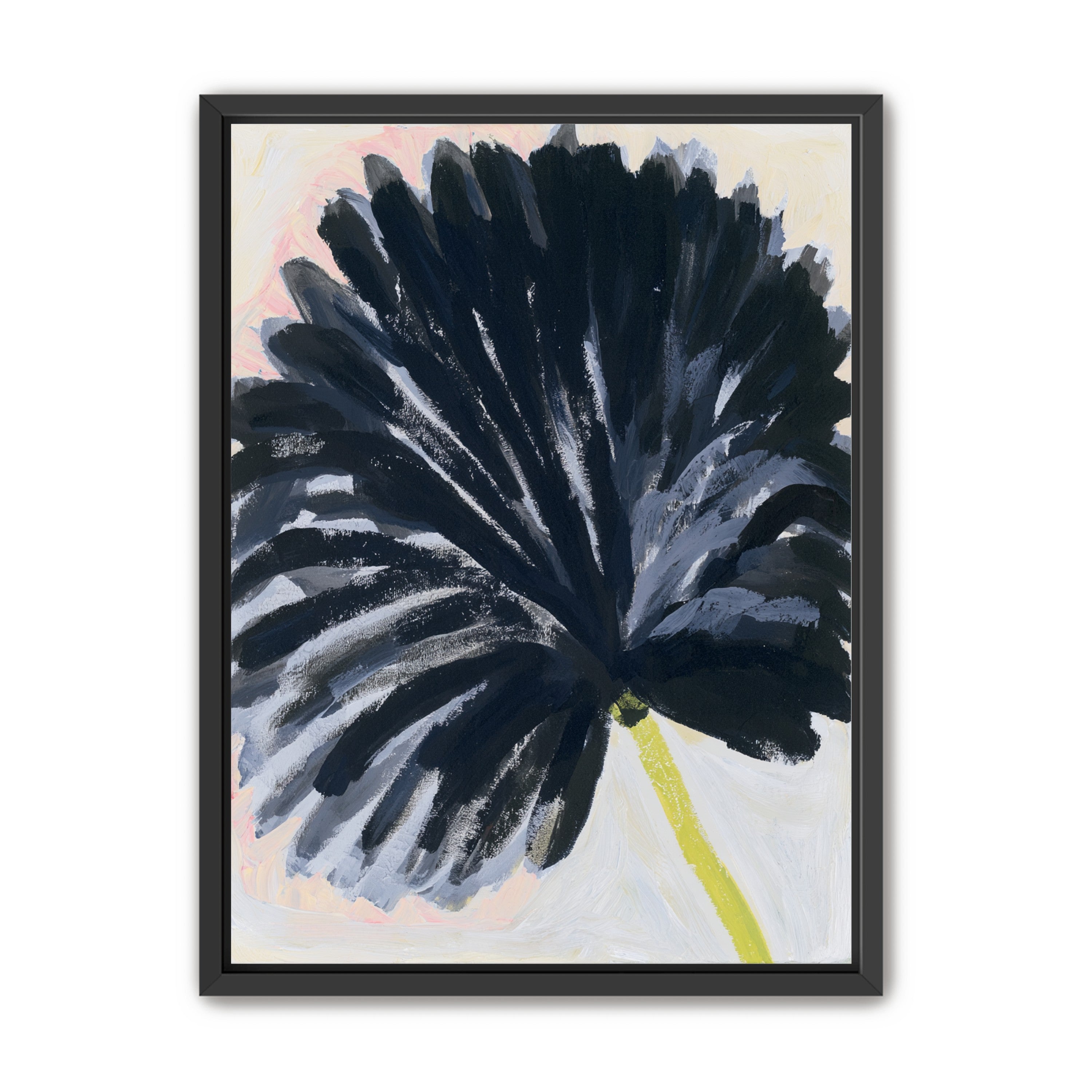 Black petals in pale light
