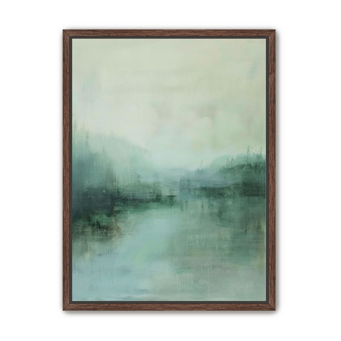 Misty harbor with boats