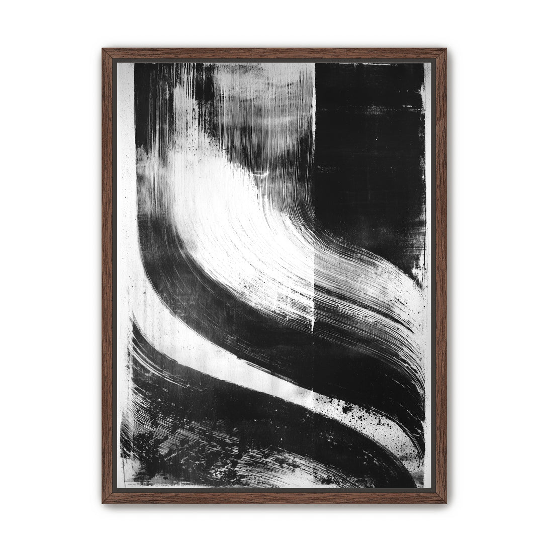 Scraped arcs in black ink