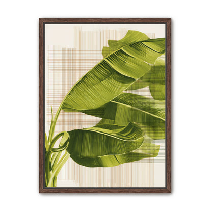 Banana leaves against the grid