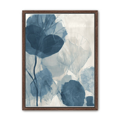 Indigo leaves on paper