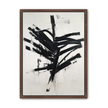Black mass across white field