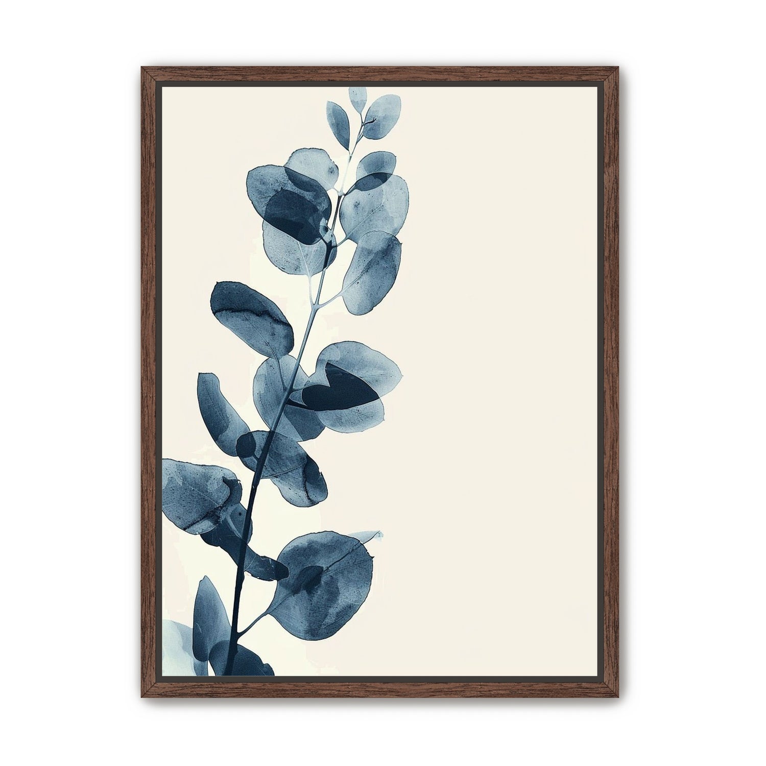 Blue leaves on pale air