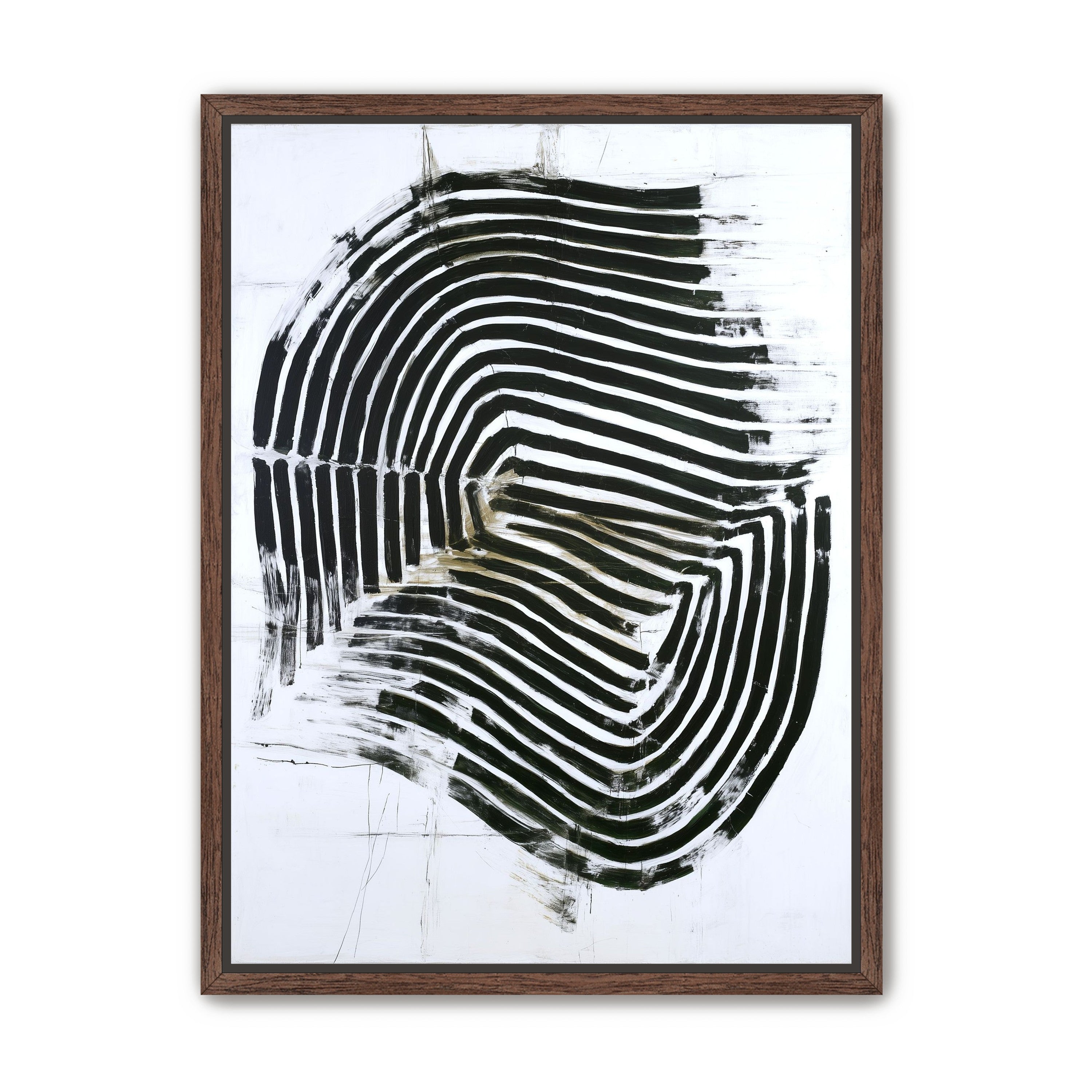 Black bands turning inward