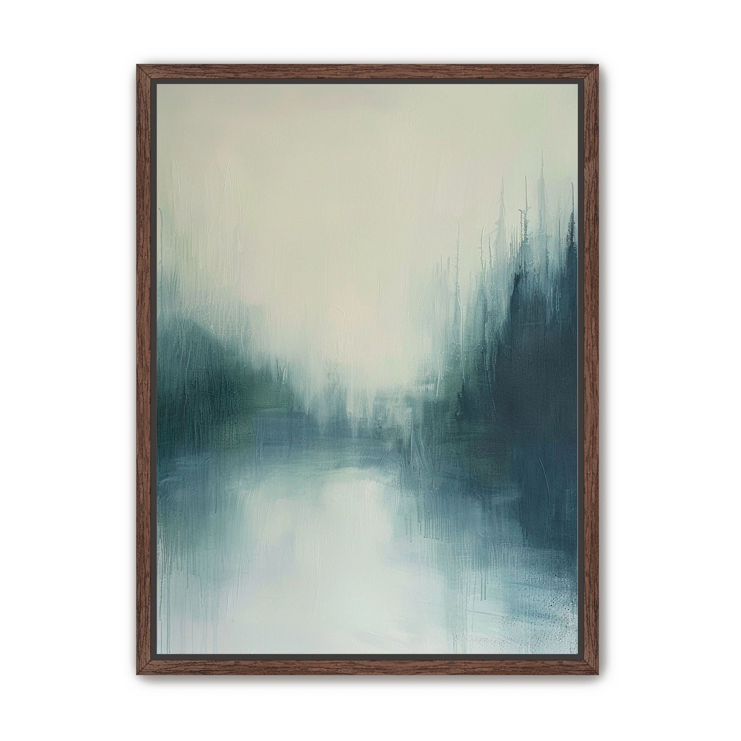 Pale sun over still water