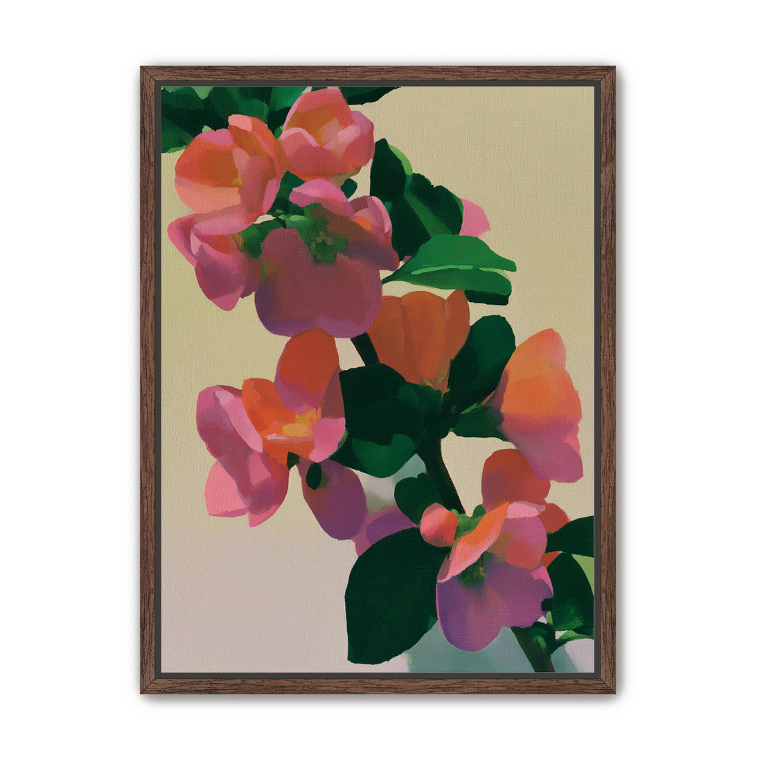 Flowers among dark leaves