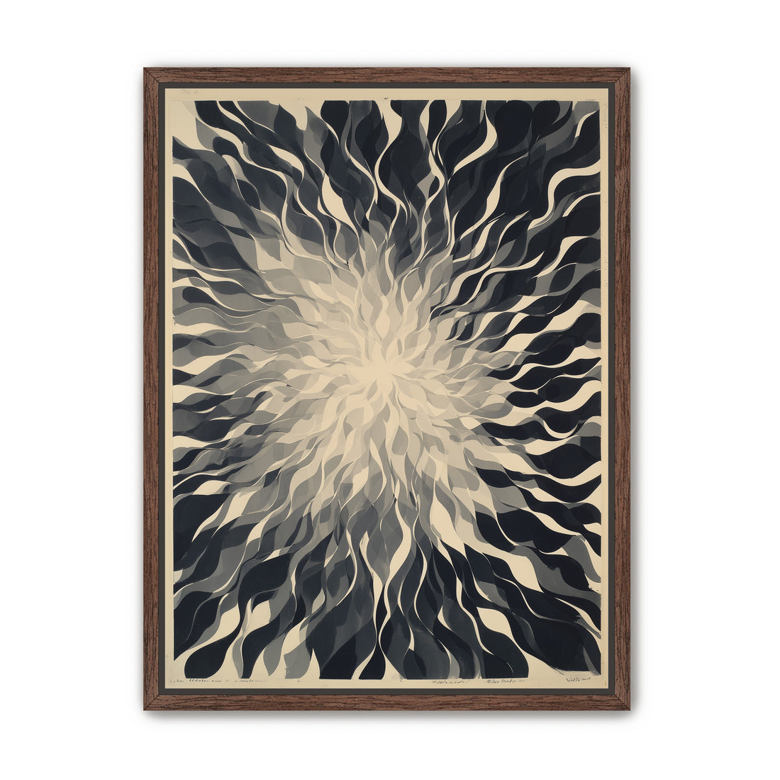 Pale center in black sweep