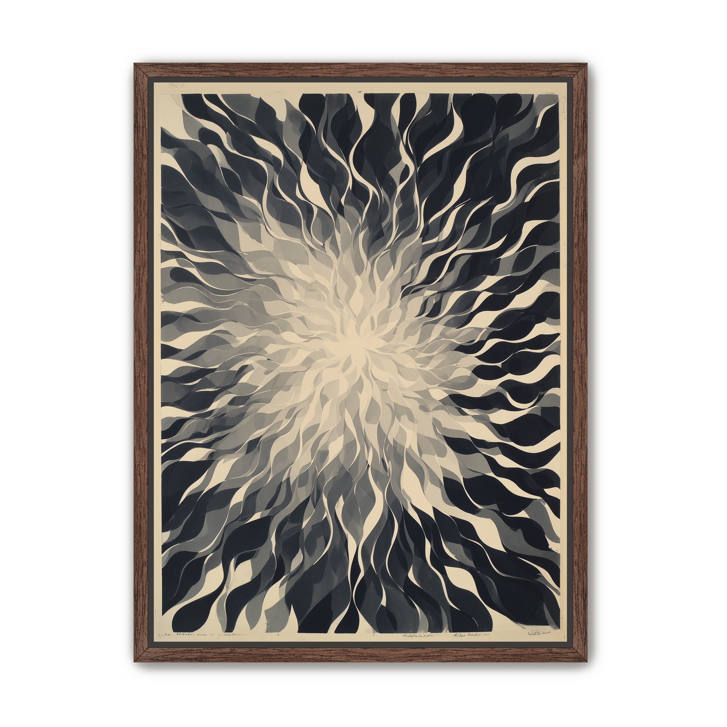 Pale center in black sweep