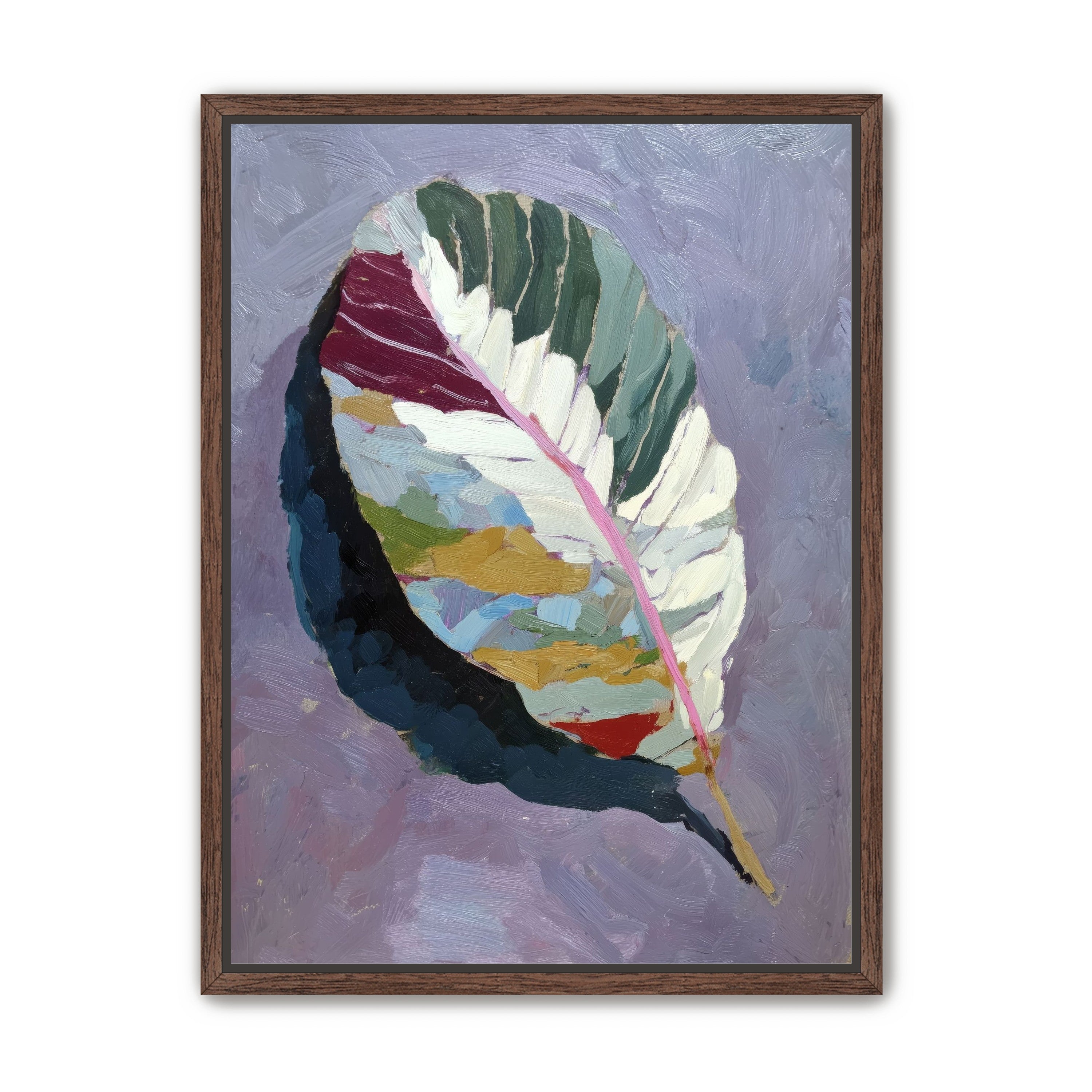 Leaf Form with Divided Color