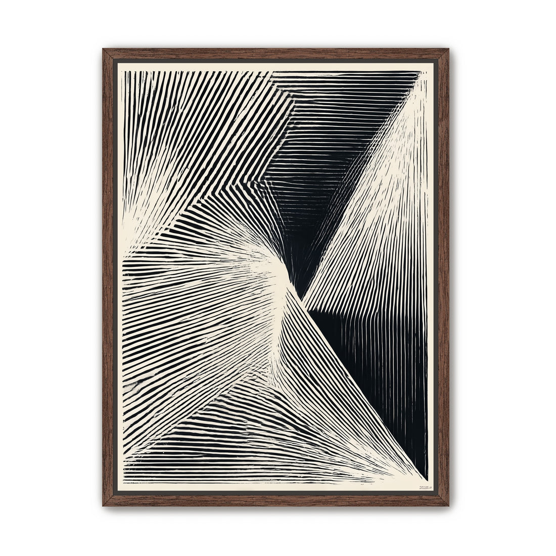 Where the lines break inward
