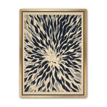 Dark forms around a white center