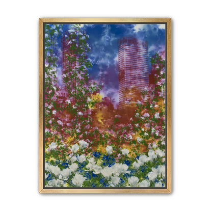 Flowers before storm towers
