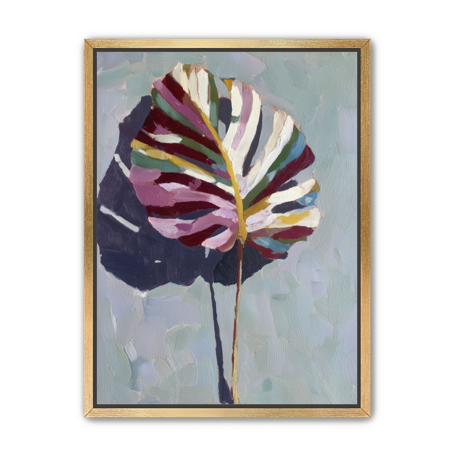 Leaf with Multicolored Veins