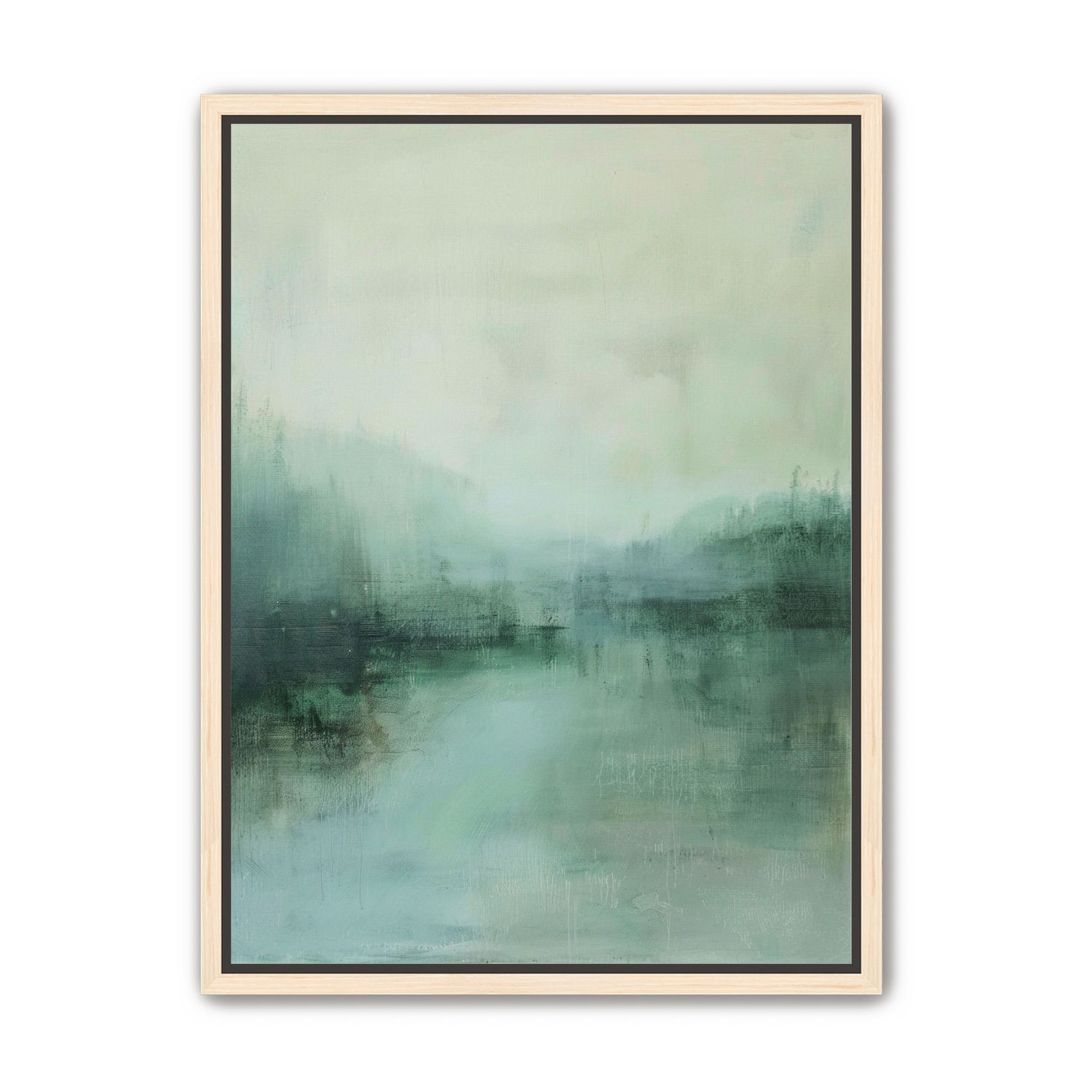 Misty harbor with boats