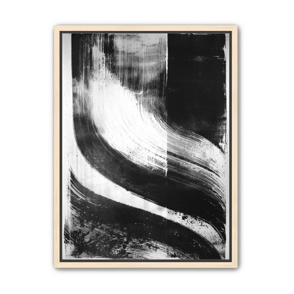 Scraped arcs in black ink