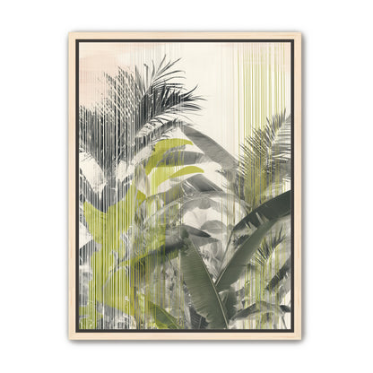 Chartreuse rain through palms