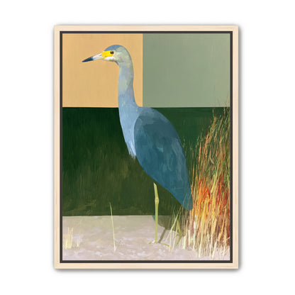 A heron beside the reeds